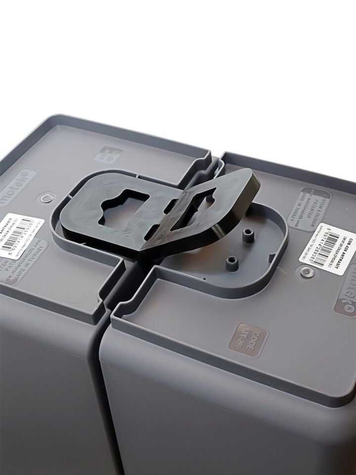 Technow Motek 28 Litre Mini Tasarım Geri Dönüşüm Ofis/Ev/Çalışma Odası Çöp Kutusu Kovası Antrasit