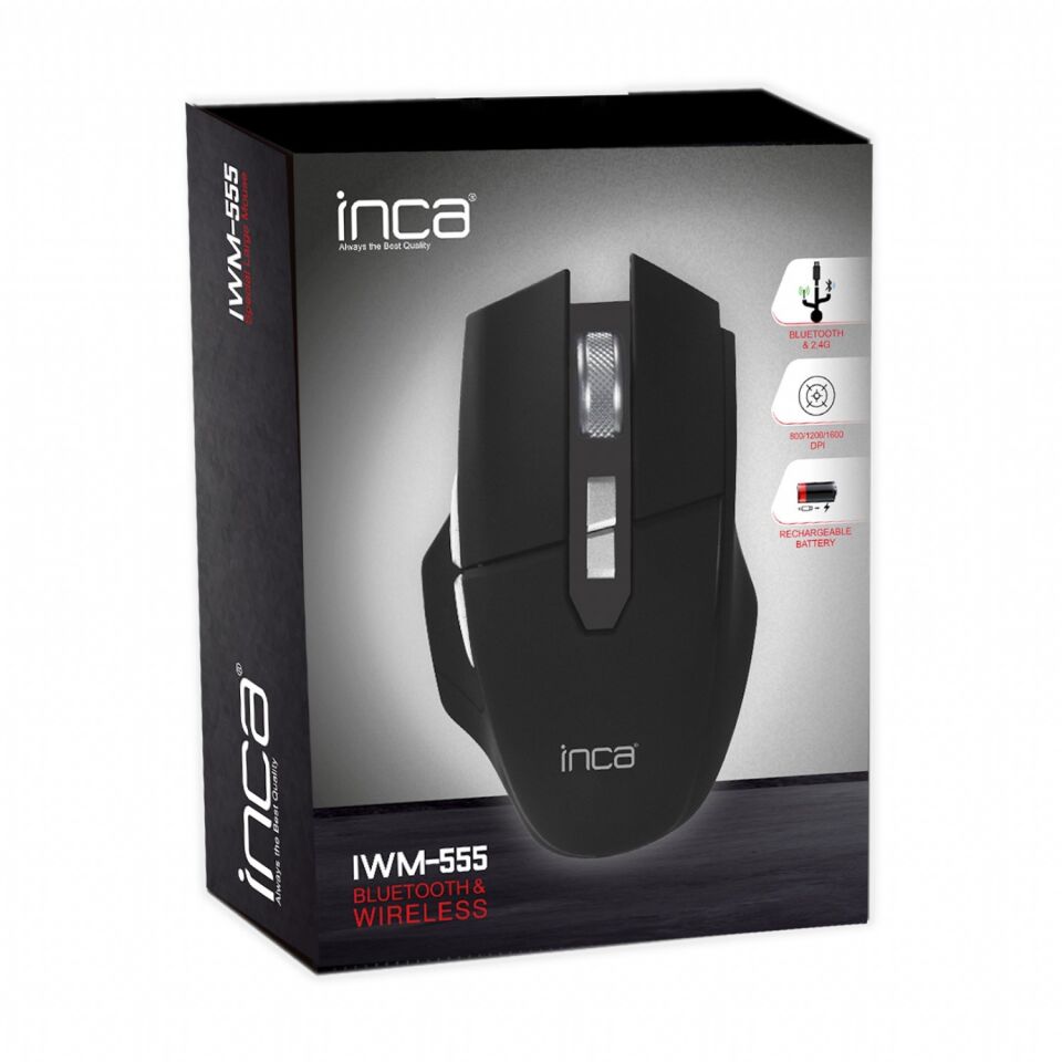 INCA IWM-555 Bluetooth & Wireless Special Large Rechargeable Mouse