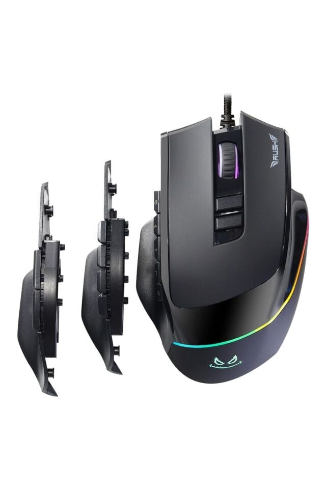 Rush Bold RM878 10.000 DPI RGB Makro Oyuncu Gaming Mouse