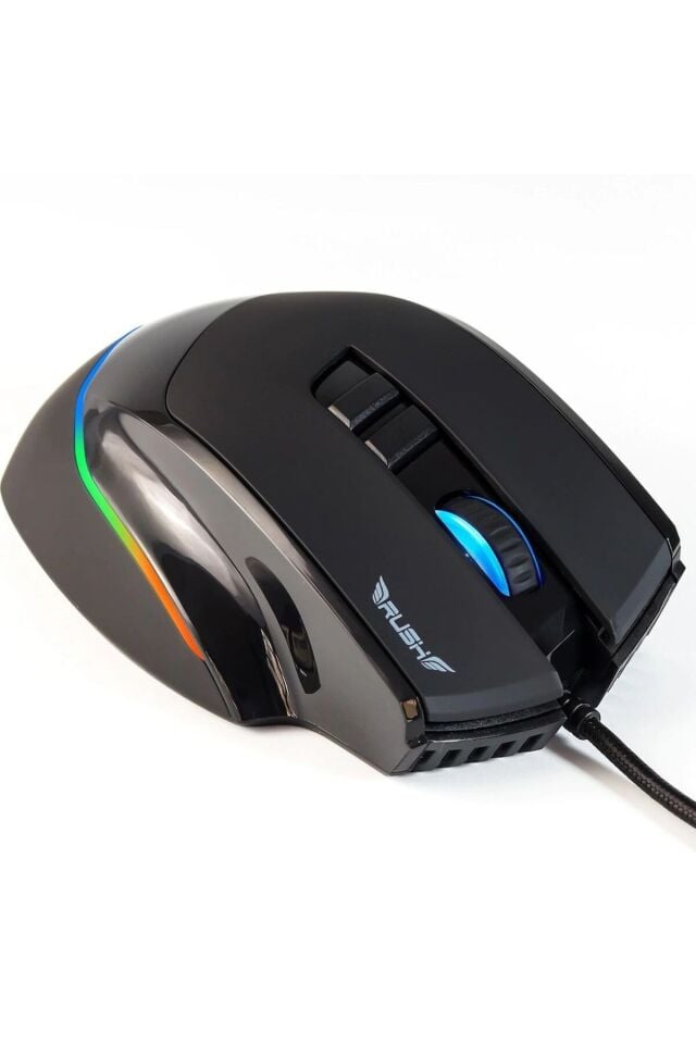 Rush Bold RM878 10.000 DPI RGB Makro Oyuncu Gaming Mouse