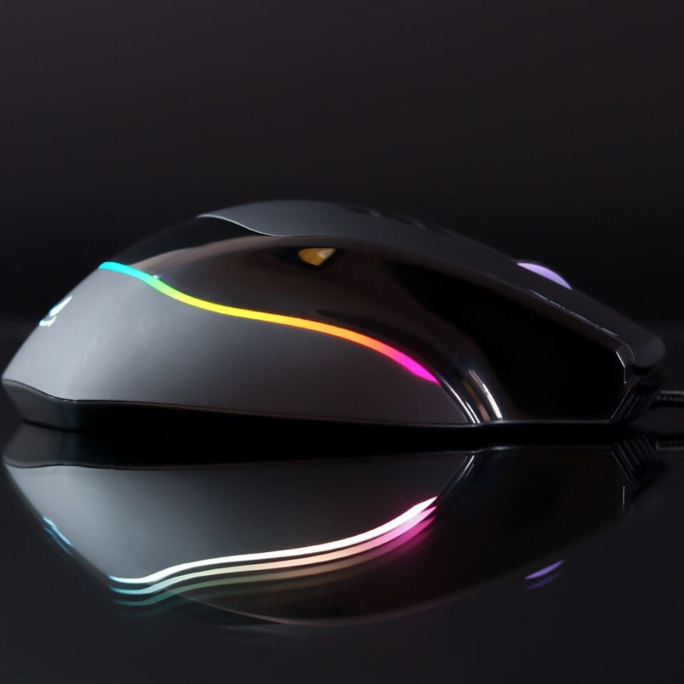 Rush Bold RM878 10.000 DPI RGB Makro Oyuncu Gaming Mouse