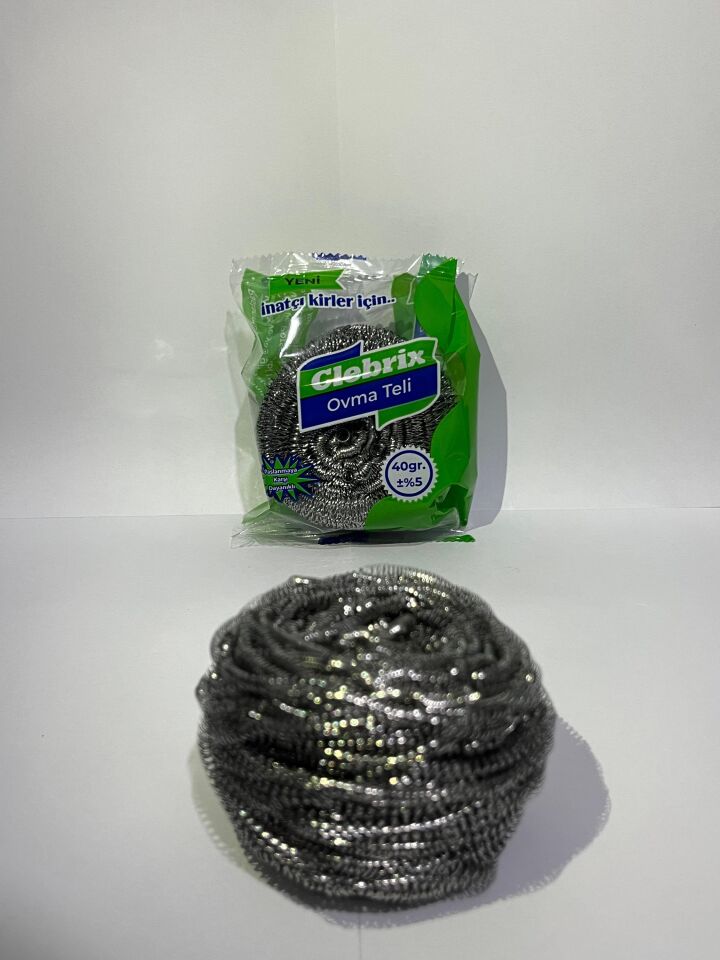 Technow Paslanmaz Çelik Büyük Endüstriyel Boy Bulaşık Ovma Teli 40 gr