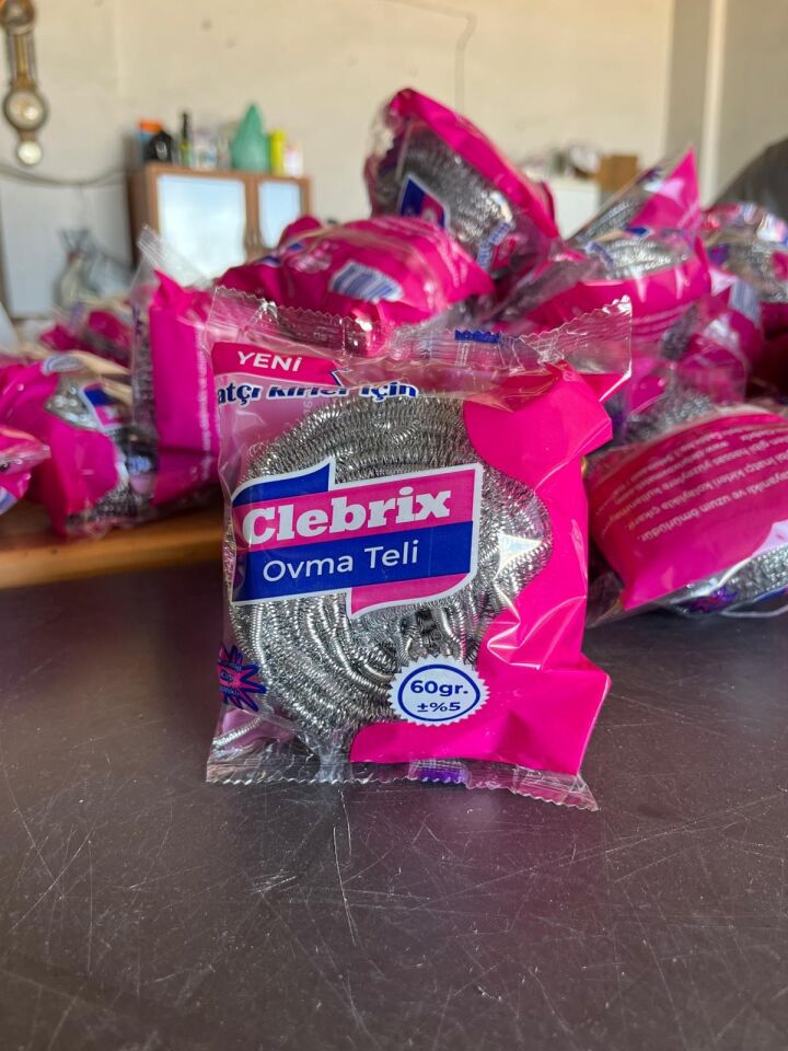 Technow Paslanmaz Çelik Büyük Endüstriyel Boy Bulaşık Ovma Teli Jumbo Boy 60 gr