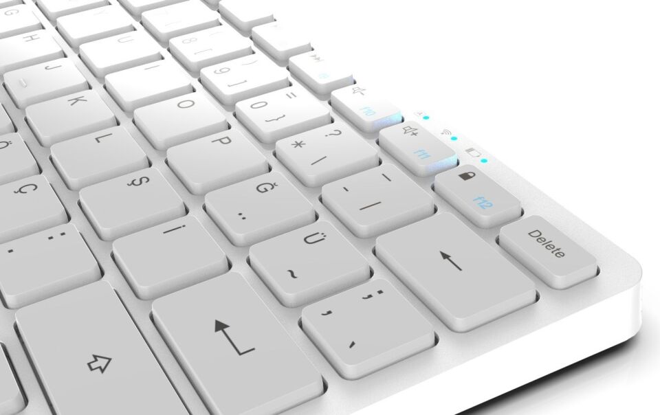 Inca IBK-565BT Bluetooth 5.0 Şarj Edilebilir Akıllı Gümüş Klavye