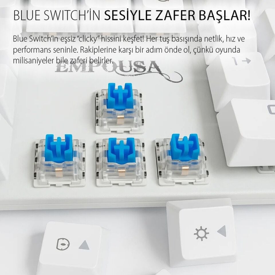 Inca IKG-456 Mekanik Klavye | Blue Switch ARGB Led Full Anti-Ghosting Mıknatıslı Bilek Desteği
