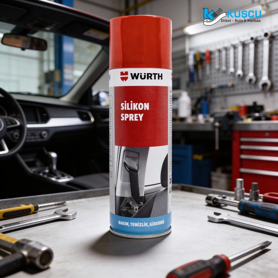 Würth Silikon Sprey 300 ml Metal Plastik Lastik Parçalar Için Uzun Süreli Koruma Özellikli