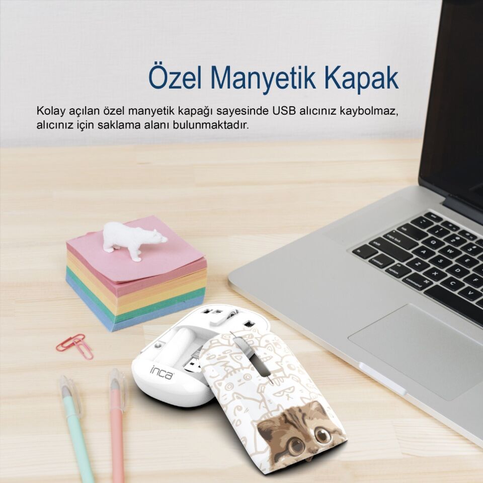 Inca IWM-242K Bluetooth+Wireless Double Mod Rechargeable Silent Mouse