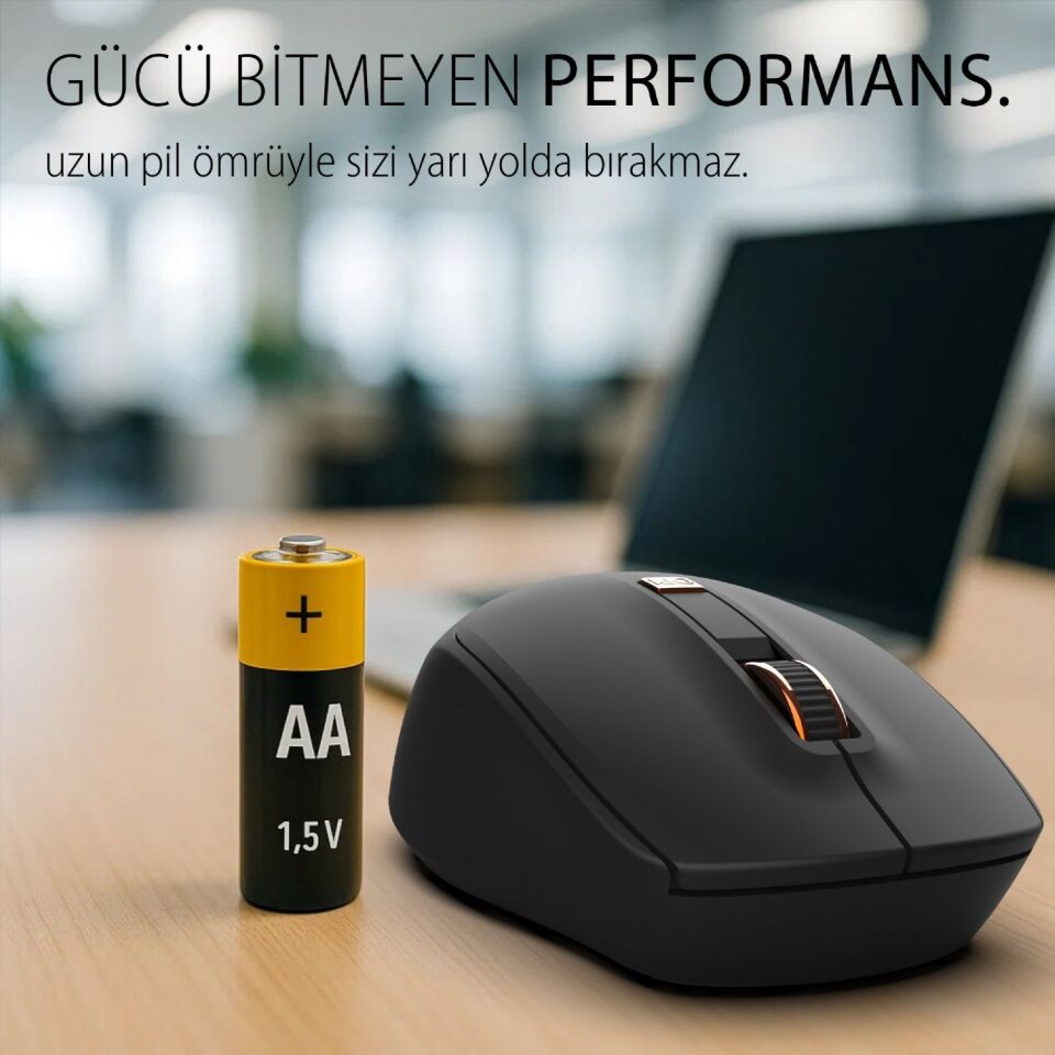 IWM-244RS 2.4ghz Kablosuz Optik Mouse Tasarım Sessiz Tuşlar, 6d Fonksiyon | 800-1600 Dpı  Mouse