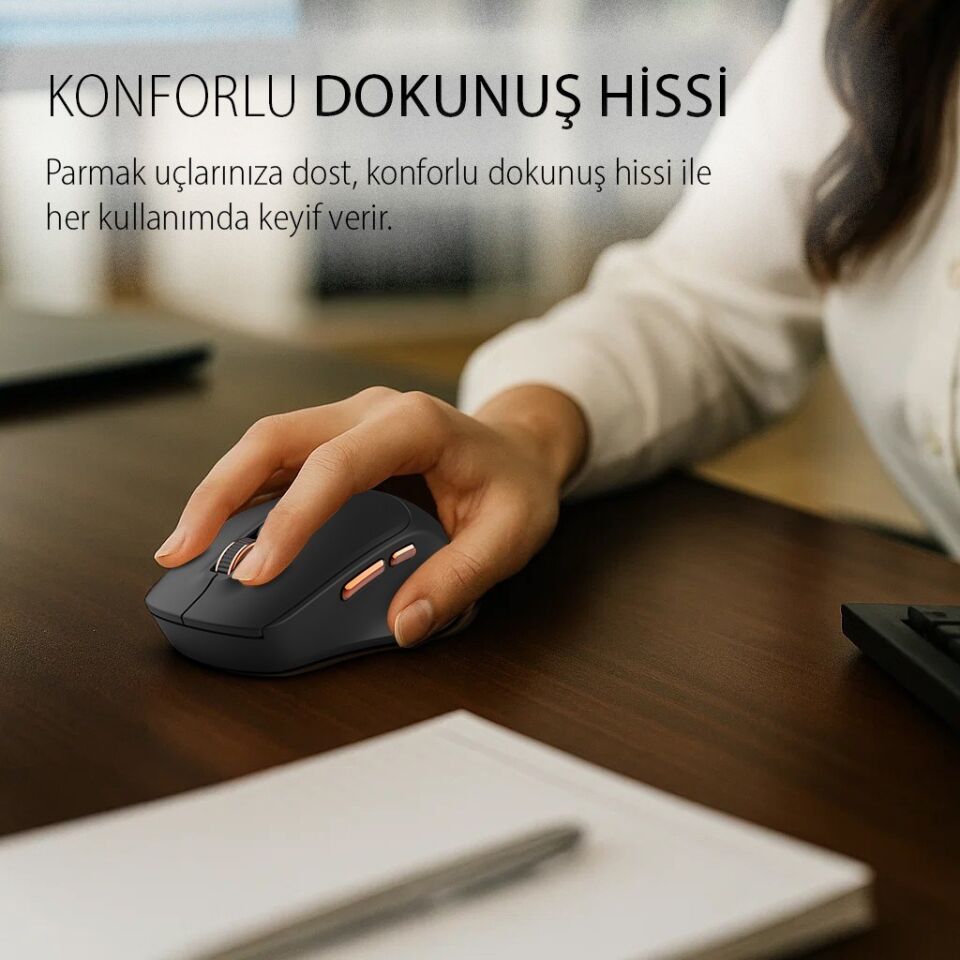 IWM-244RS 2.4ghz Kablosuz Optik Mouse Tasarım Sessiz Tuşlar, 6d Fonksiyon | 800-1600 Dpı  Mouse