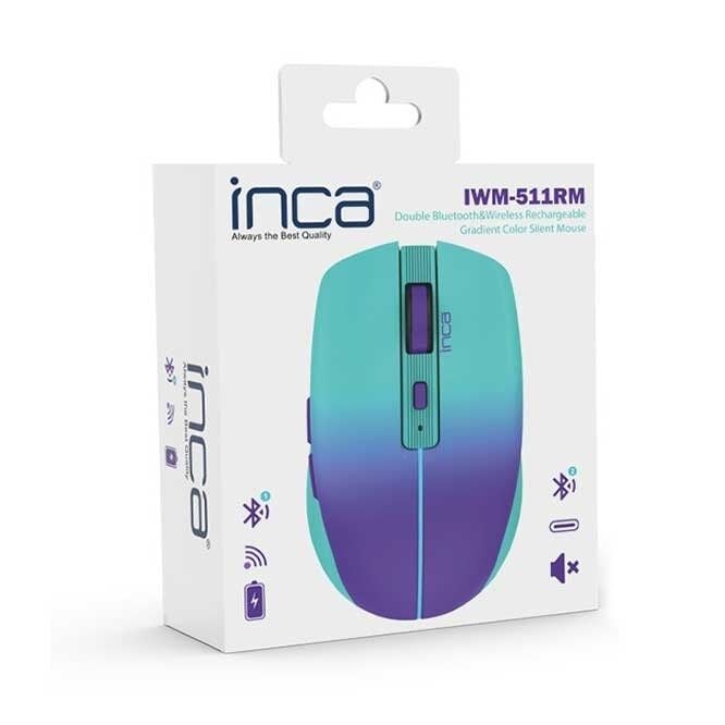 IWM-511RM Dual Mod Bluetooth+Wireless Rechargeable Gradient Color Silent Mouse