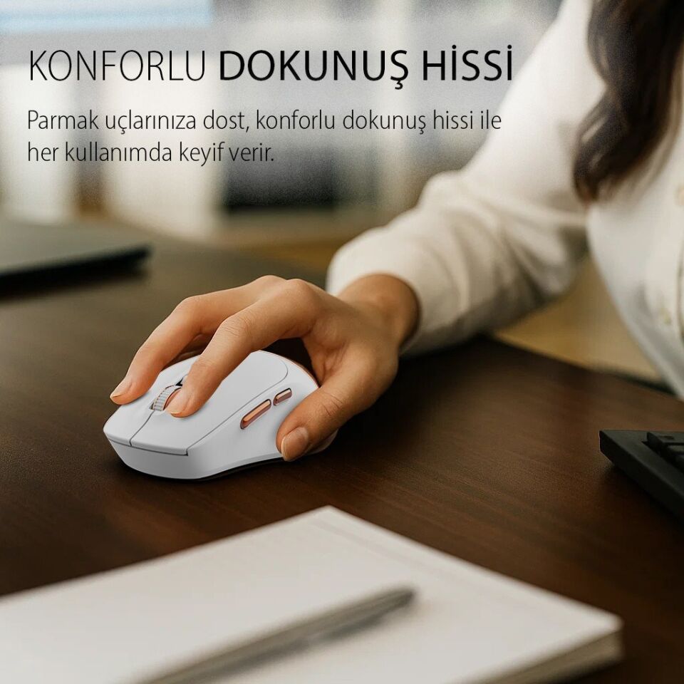 IWM-244RB 2.4ghz Kablosuz Optik Mouse Sessiz Tuşlar, 6d Fonksiyon | 800-1600 Dpı  Mouse
