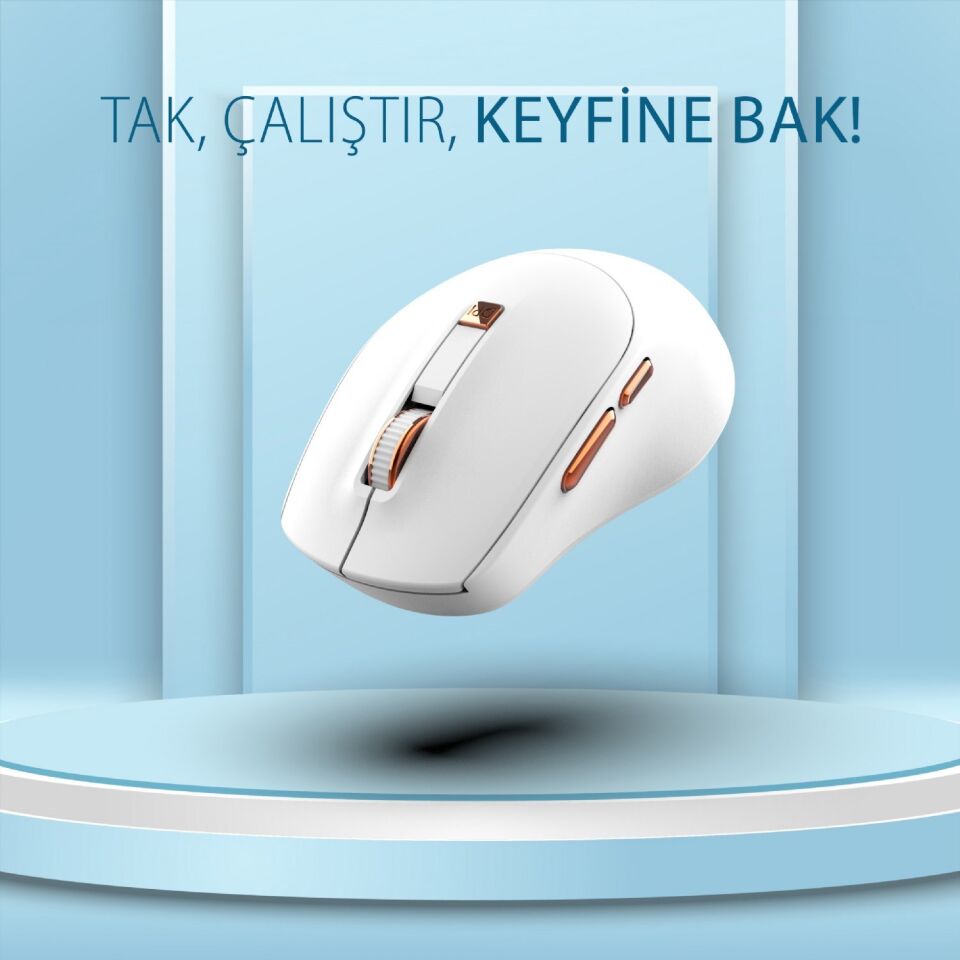 IWM-244RB 2.4ghz Kablosuz Optik Mouse Sessiz Tuşlar, 6d Fonksiyon | 800-1600 Dpı  Mouse