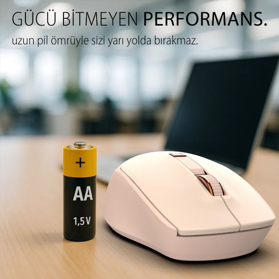 Inca IWM-244RP 2.4ghz Kablosuz Optik Mouse Sessiz Tuşlar, 6d Fonksiyon | 800-1600 Dpı  Mouse