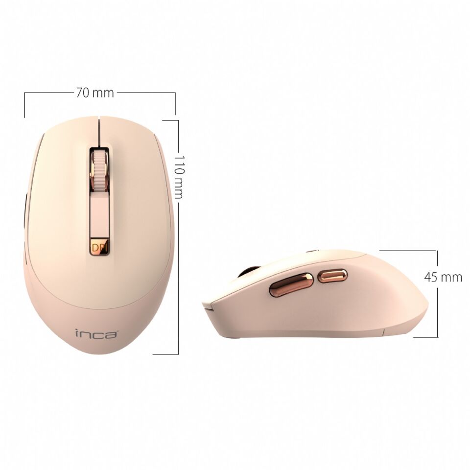 Inca IWM-244RP 2.4ghz Kablosuz Optik Mouse Sessiz Tuşlar, 6d Fonksiyon | 800-1600 Dpı  Mouse