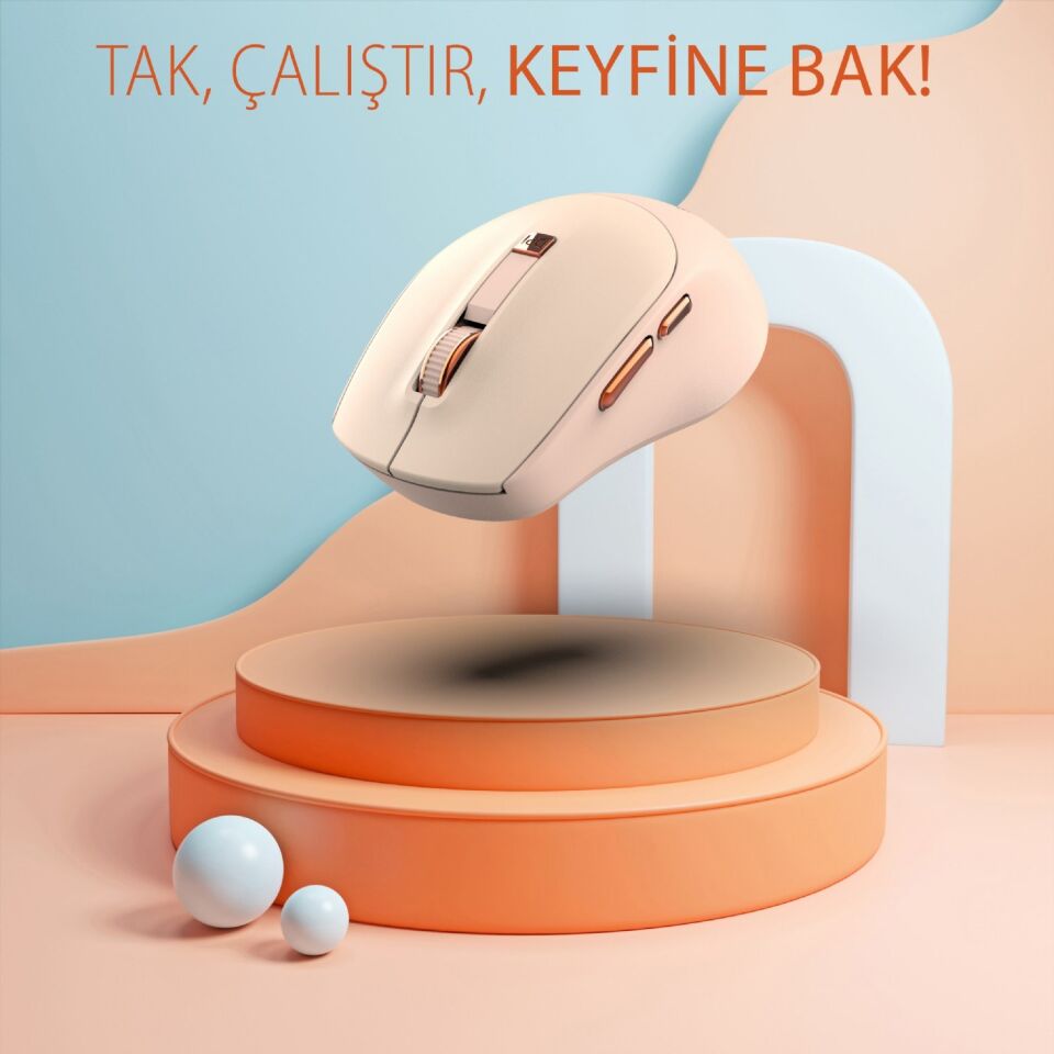 Inca IWM-244RP 2.4ghz Kablosuz Optik Mouse Sessiz Tuşlar, 6d Fonksiyon | 800-1600 Dpı  Mouse