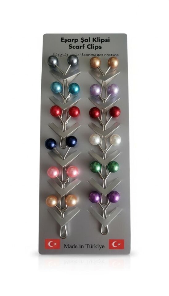 Technow TCH-MD1 Başörtüsü Kıskacı,Tesettür Eşarp Şal İğnesi Klipsi 12 Adet