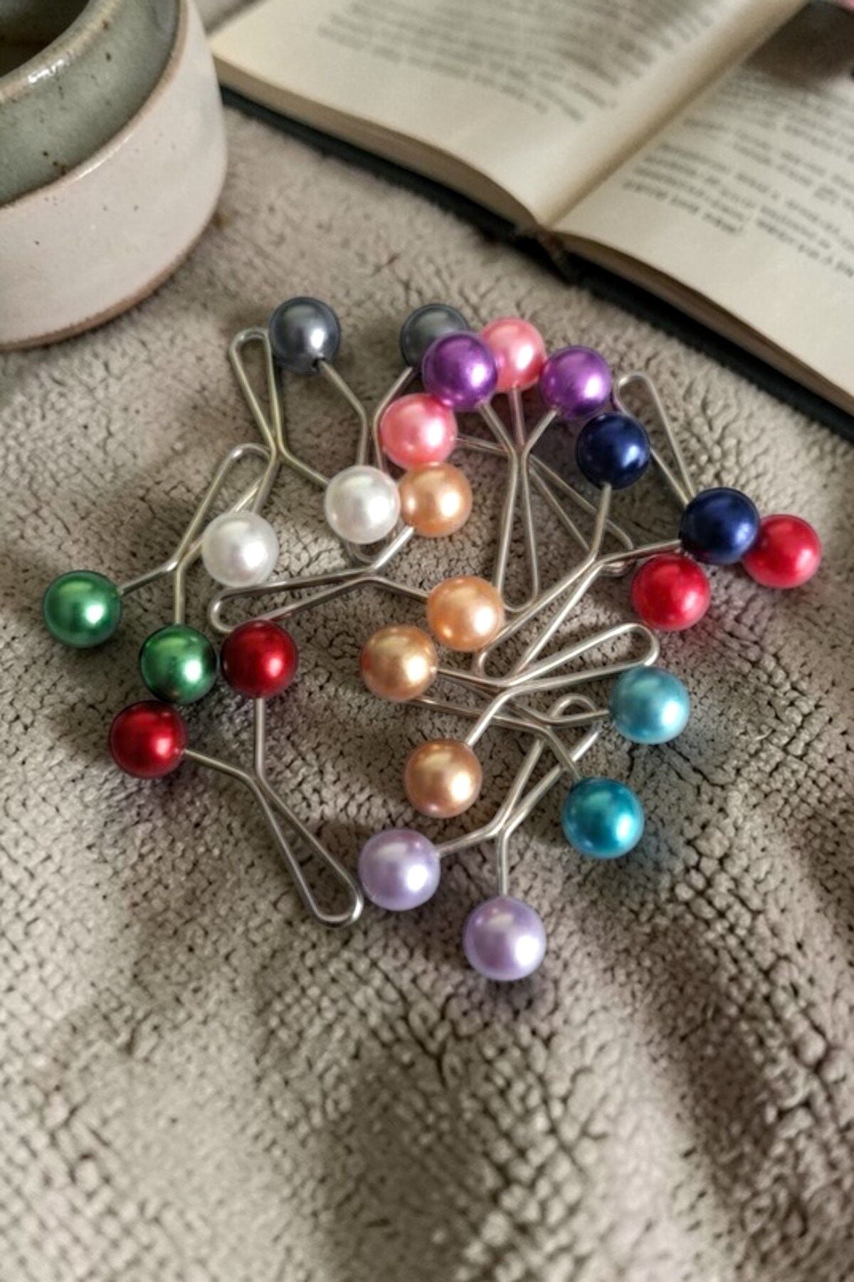 Technow TCH-MD1 Başörtüsü Kıskacı,Tesettür Eşarp Şal İğnesi Klipsi 12 Adet