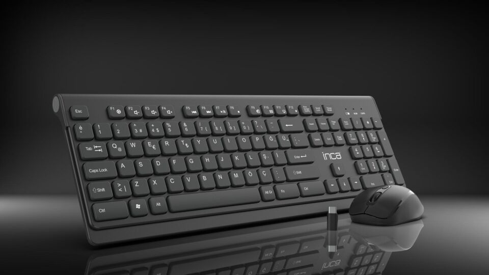 Inca IWS-519 Wireless  Multimedia Slim Chocolate Dizayn Klavye & Mouse Set