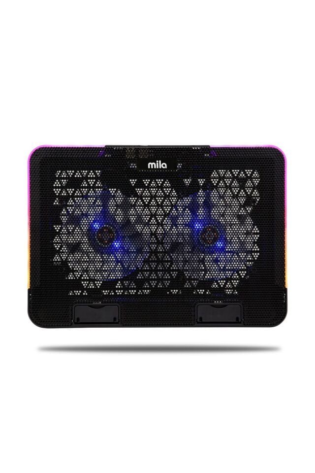 Classone Mila Serisi M2 R-TYPE RGB Işıklı, 2 Büyük Fan, Telefon Standı,2 USB Notebook Soğutucu Stand