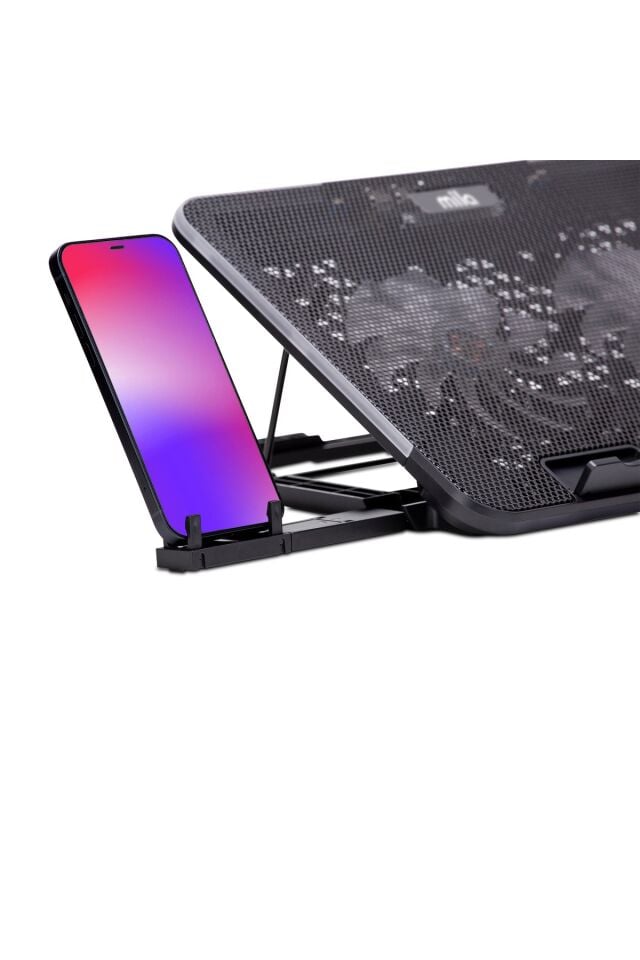 Classone Mila Serisi M2 R-TYPE RGB Işıklı, 2 Büyük Fan, Telefon Standı,2 USB Notebook Soğutucu Stand