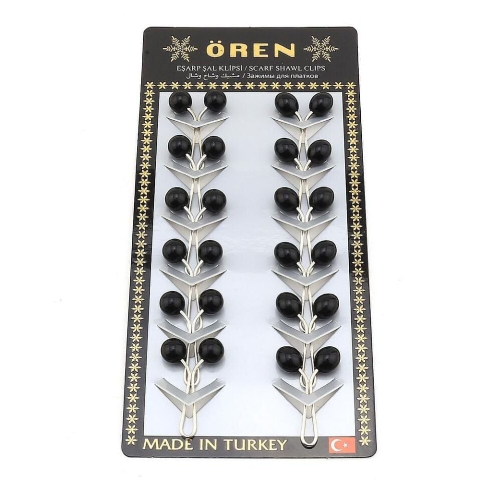 Technow TCH-MD2 Başörtüsü Kıskacı,Tesettür Eşarp Şal İğnesi Klipsi 12 Adet