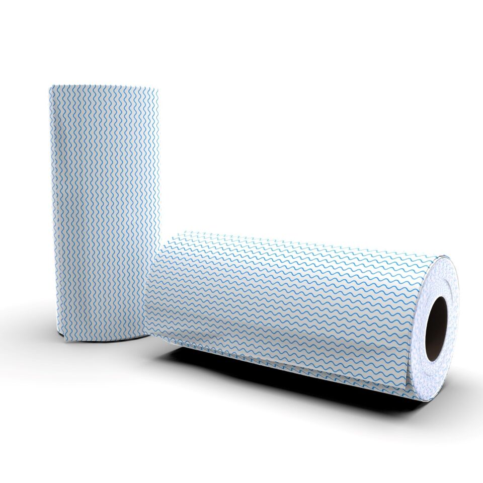 Technow 33 Yaprak Kopar Kullan Rulo Hassas Temizlik Bezi Mavi 25x30cm 3 Rulo Adet