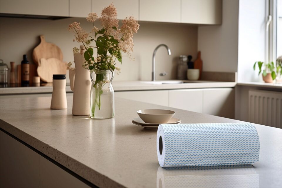 Technow 33 Yaprak Kopar Kullan Rulo Hassas Temizlik Bezi Mavi 25x30cm 2 Rulo Adet