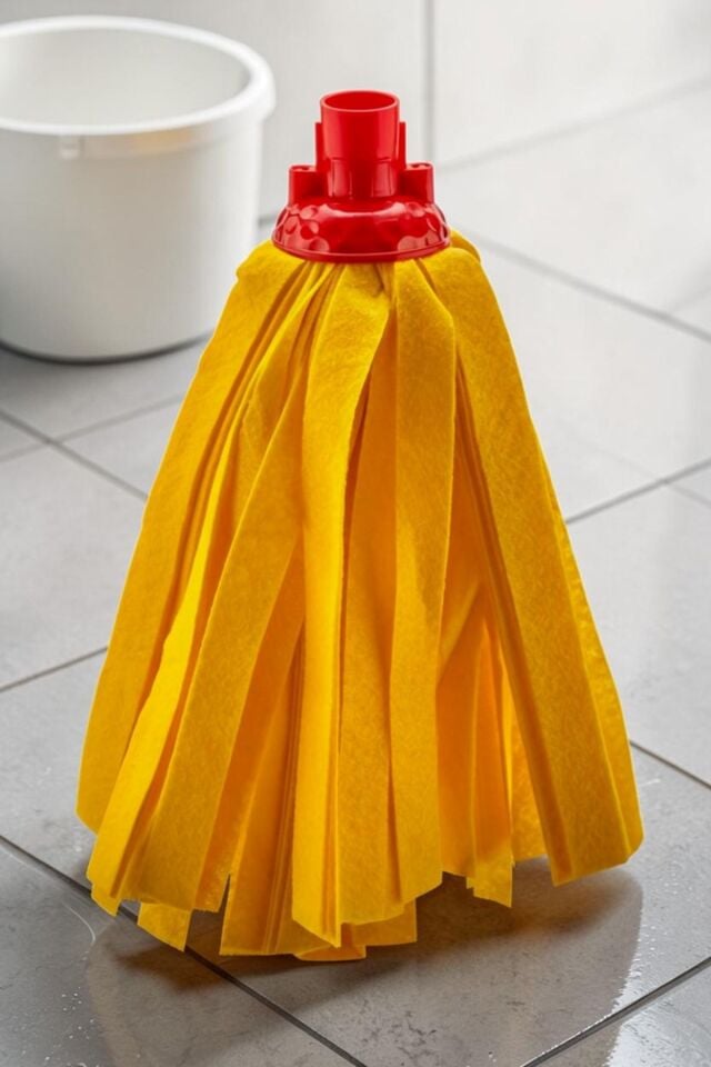 Technow Klasik Sarı Ultra Kalın  Mop Paspas Püskül Yedek Başlık 2 Adet