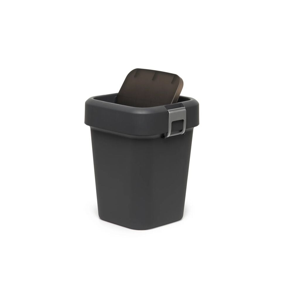 Motek COB-410 Comfort Dustbin 8 Litre Çöp Kutusu Kovası Siyah-Antrasit