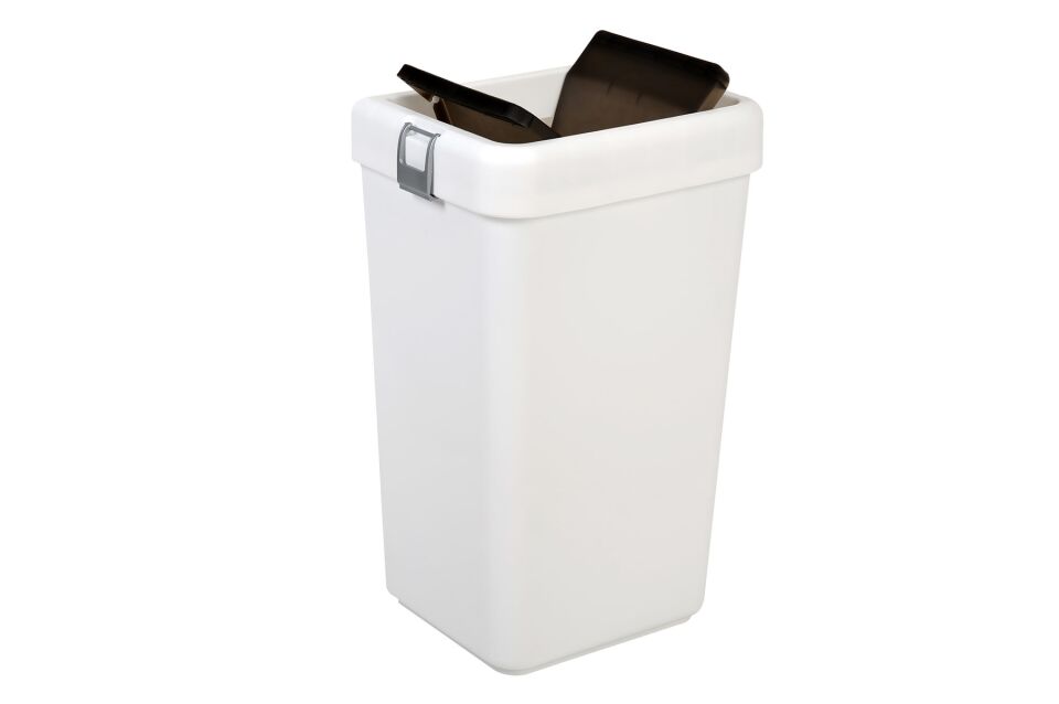 Technow Motek COB-412 40 Litre Kilitli Hassas Kapaklı Çöp Kutusu Kovası + Temizlik Seti