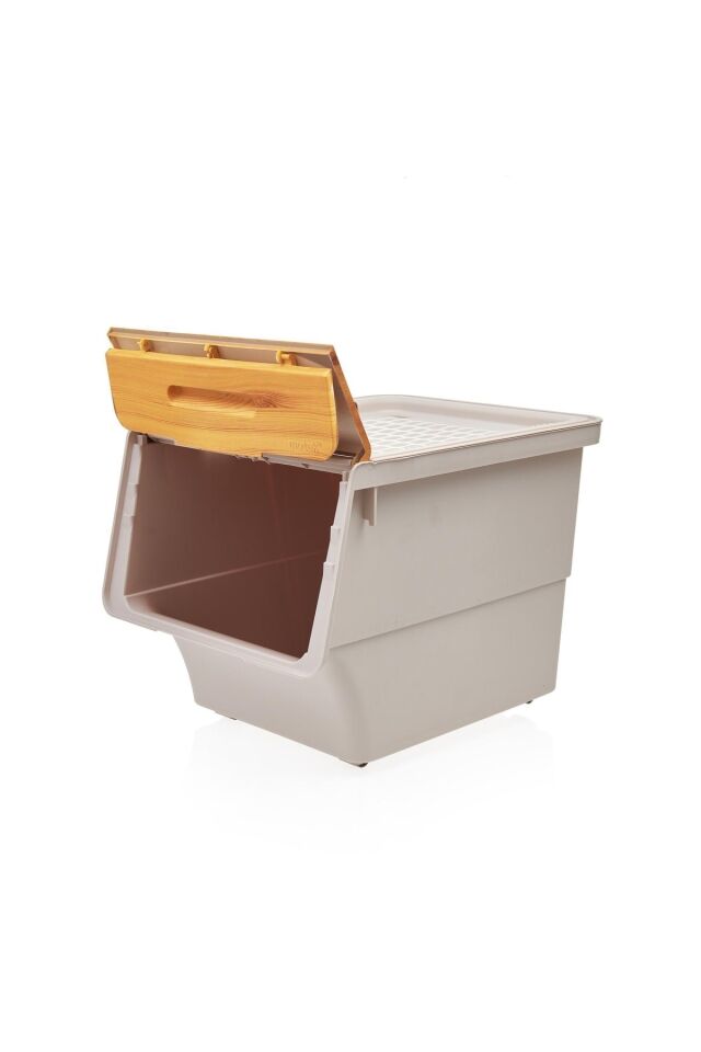 Motek MT07B Freebox 33 Litre  Bambu Desenli Tekerlekli Tekli Organizer