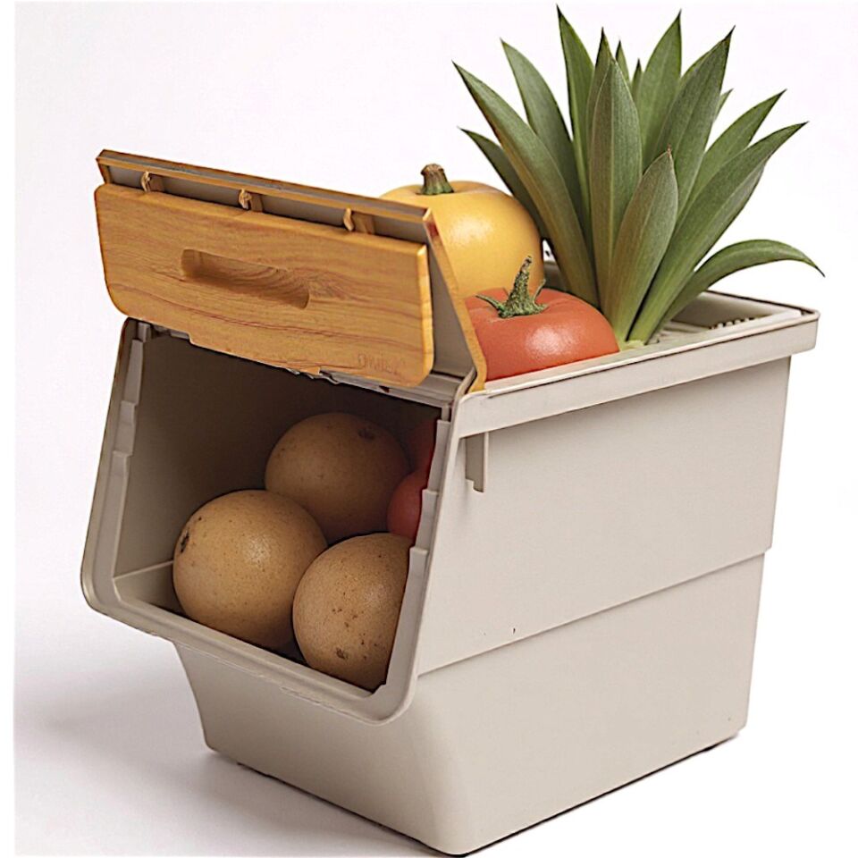 Motek MT06B Freebox 12 Litre  Bambu Desenli Tekerlekli Tekli Organizer