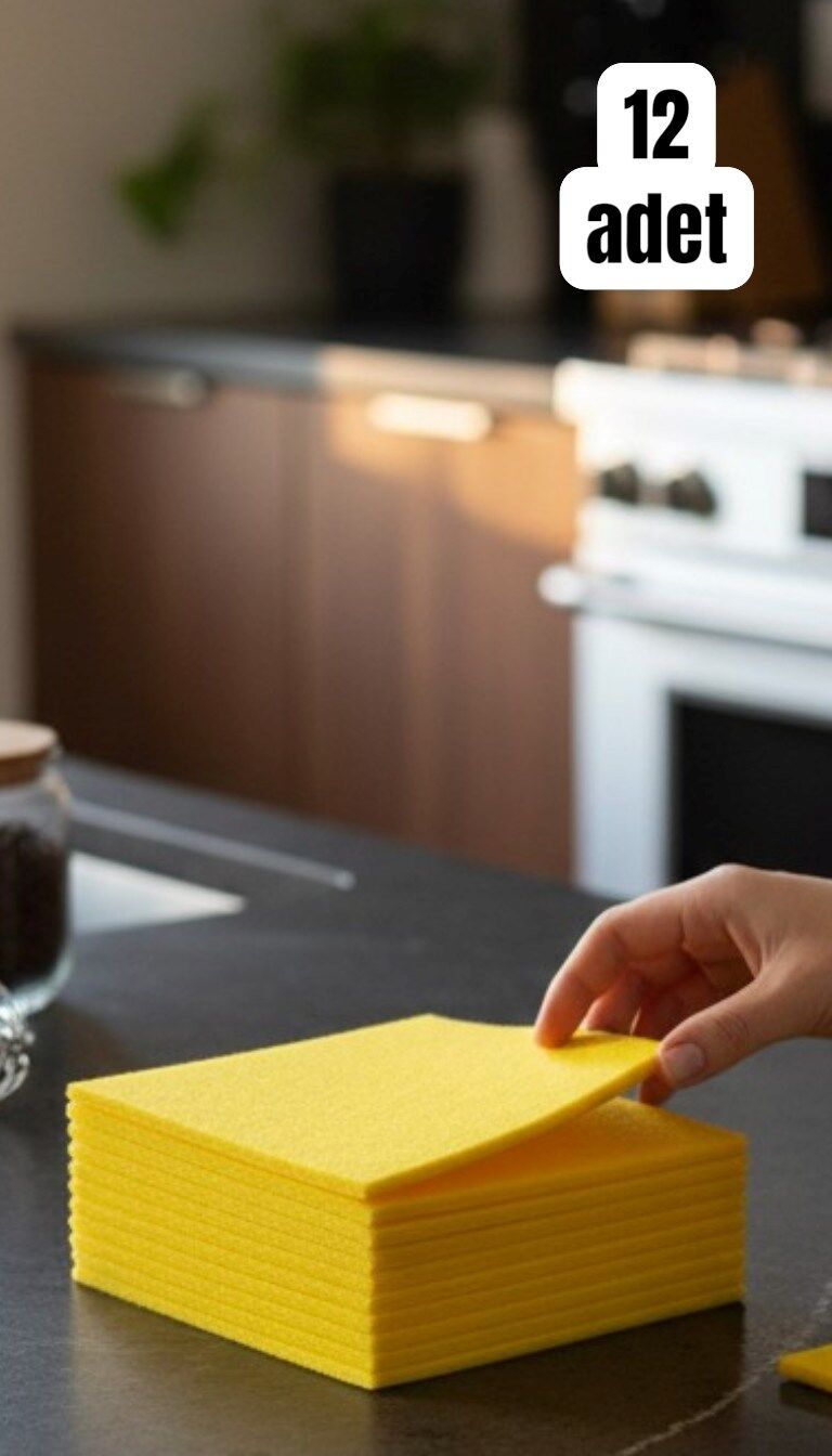 Technow 12’li Çok Amaçlı Temizlik Banyo Dayanıklı Uzun Ömürlü Mutfak Bezi