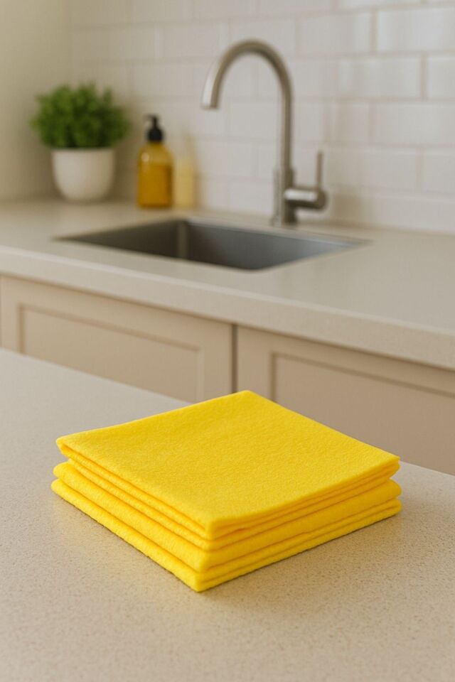 Technow 12’li Çok Amaçlı Temizlik Banyo Dayanıklı Uzun Ömürlü Mutfak Bezi