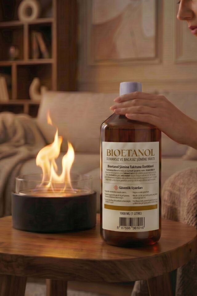 Technow 3000ml Kokusuz ve Dumansız Yüksek Kaliteli Bioethanol Şömine Yakıtı 3 Litre