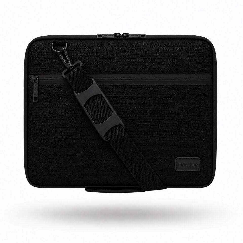 Classone 3in1 Serisi CLK140 13,14 inch Uyumlu Tablet Laptop El ve Omuz Çantası Siyah