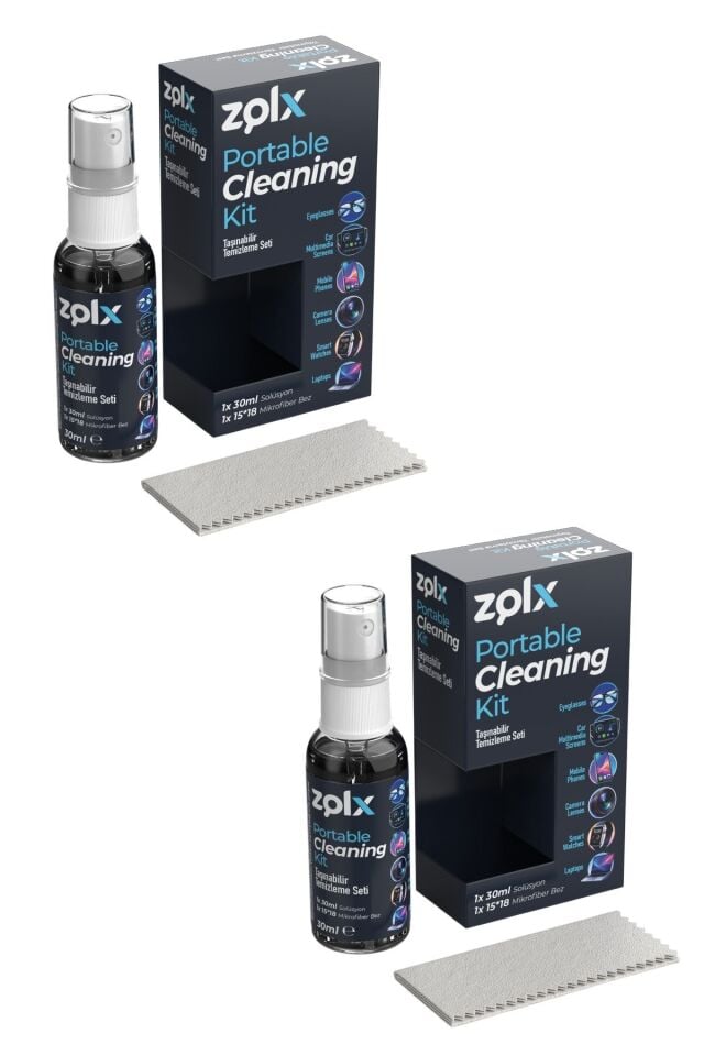 Zolx 30ml Taşınabilir Temizleme Kiti İkili Set Gözlük Telefon Tablet Akıllı Saat Ekran Temizliği