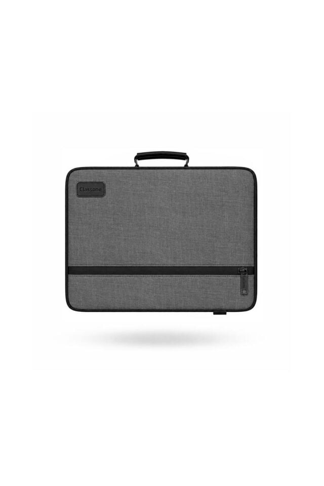 Classone 3in1 Serisi CLK144 13,14 inch Uyumlu Tablet Laptop El ve Omuz Çantası Keten Gri